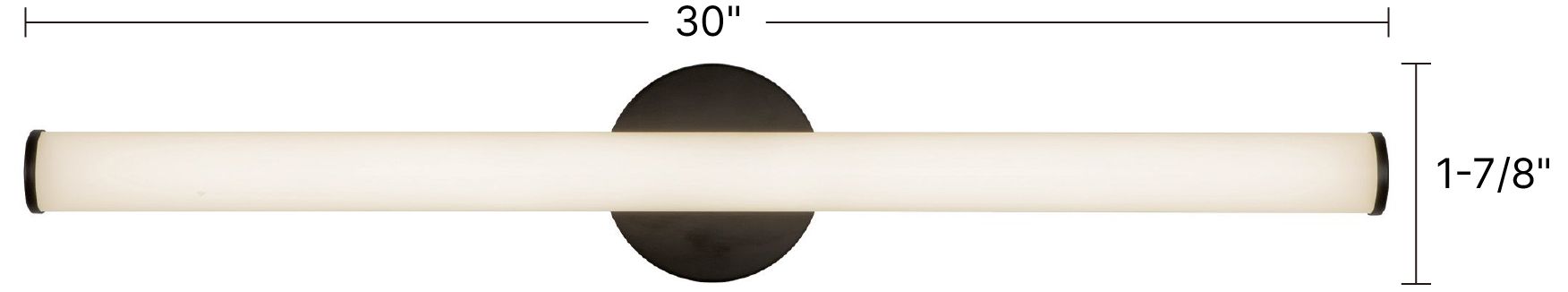 Tectra 30-in Black dimmable LED Wall/Vanity Light