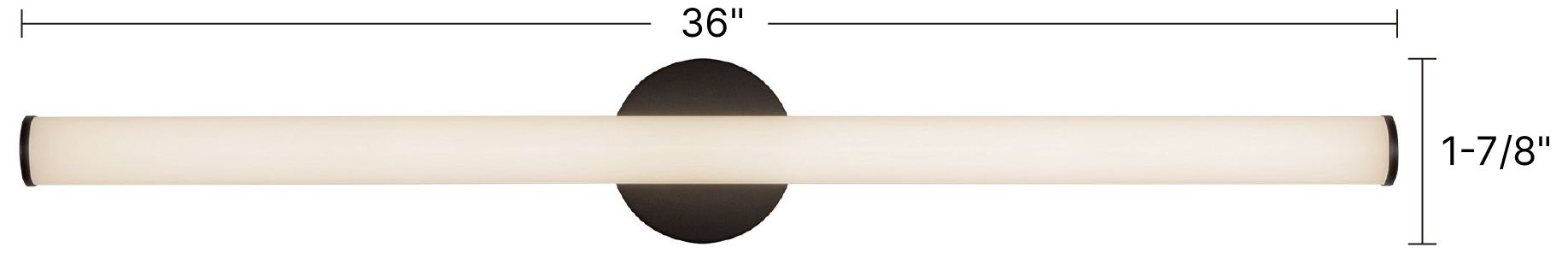 Tectra 36-in Black dimmable LED Wall/Vanity Light