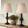 Ted Dark Bronze 18 1/2"H Touch Accent Lamps Set of 2