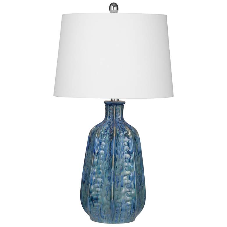 Image 1 Tee 27" Modern Styled Blue Table Lamp