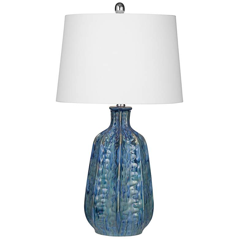 Image 1 Tee Blue Glaze Ceramic Table Lamp