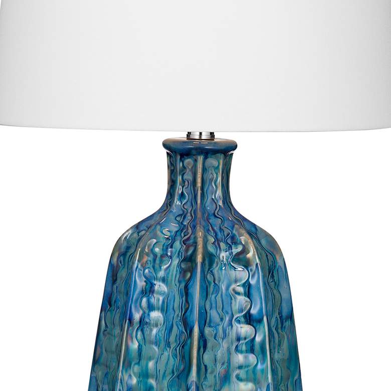 Image 3 Tee Blue Glaze Ceramic Table Lamp more views