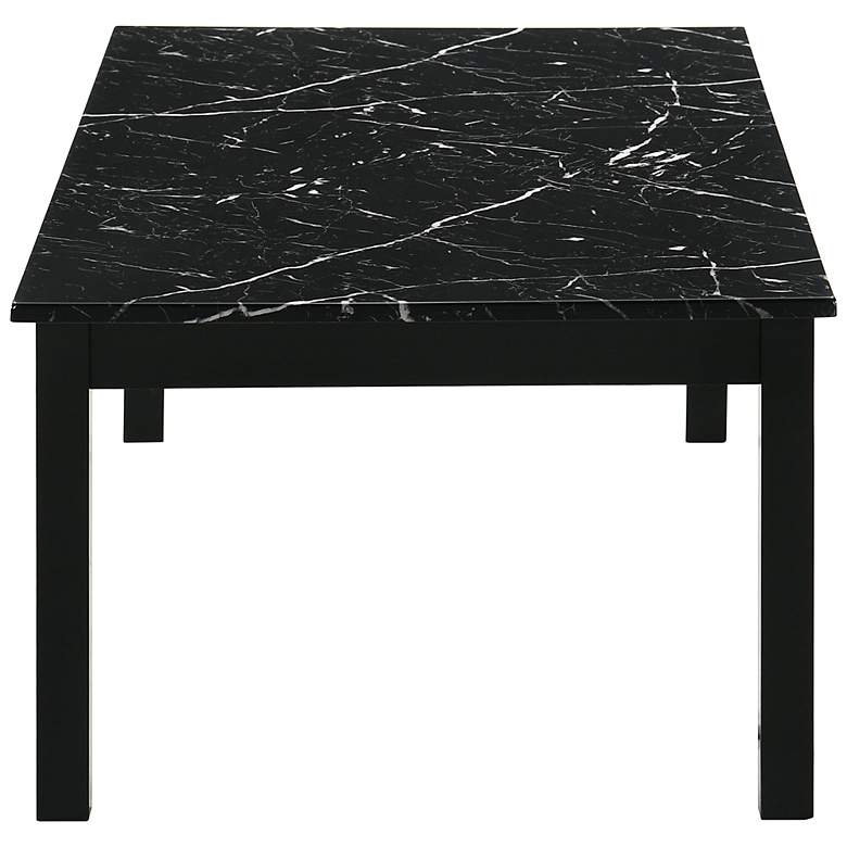 Image 5 Teed 3-Piece Black Faux Marble Top Coffee Table Set more views