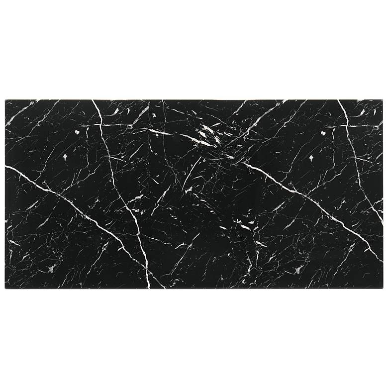 Image 6 Teed 3-Piece Black Faux Marble Top Coffee Table Set more views