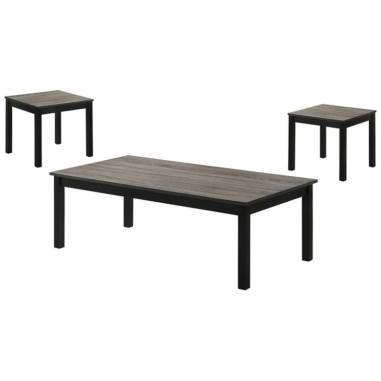 Image 1 Teed 3-Piece Gray Coffee Table Set