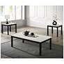 2_Teed 3-Piece White Faux Marble Top Coffee Table Set more views