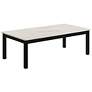 3_Teed 3-Piece White Faux Marble Top Coffee Table Set more views