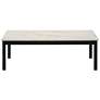 4_Teed 3-Piece White Faux Marble Top Coffee Table Set more views