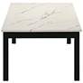 5_Teed 3-Piece White Faux Marble Top Coffee Table Set more views