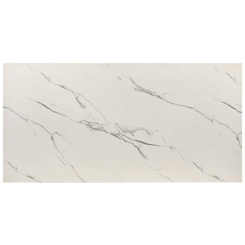 Image 6 Teed 3-Piece White Faux Marble Top Coffee Table Set more views