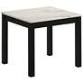 7_Teed 3-Piece White Faux Marble Top Coffee Table Set more views