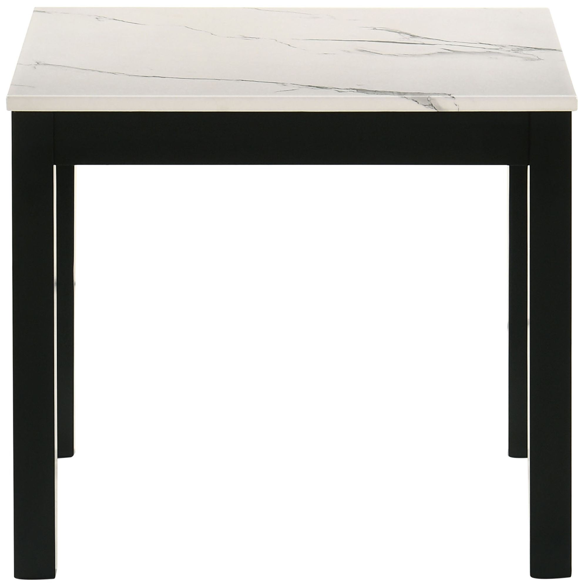 Teed 3-Piece White Faux Marble Top Coffee Table Set