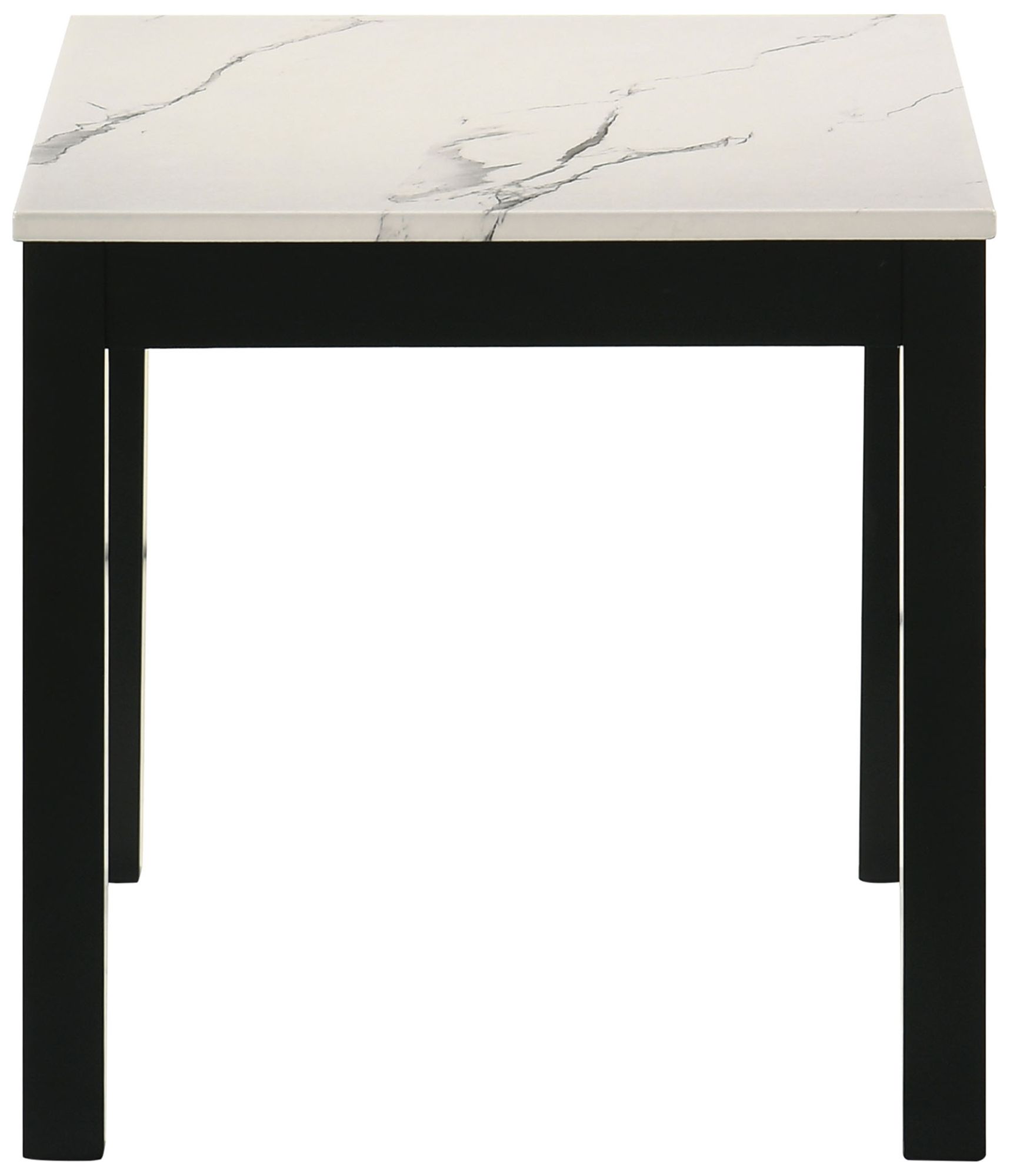 Teed 3-Piece White Faux Marble Top Coffee Table Set