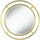 Teegan 33" Round Gold Openwork Wall Mirror