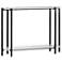 Teeter 42" Wide White Marble and Black Metal Console Table