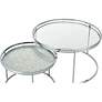 3_Tega Clear Glass Steel 2-Piece Nesting Table Set more views