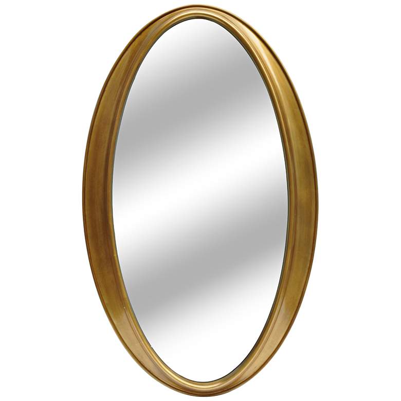 Image 1 Tegan Gold Leaf 24 inchx40 inch Decorative Oval Mirror