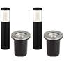 Teka 4-Piece Black LED Bollards and In-Ground Light Set