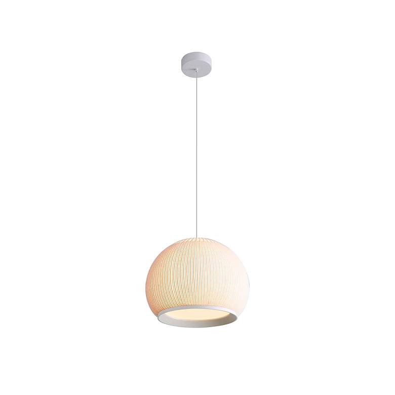 Image 3 Tela 14" LED Pendant in Sand Yellow more views