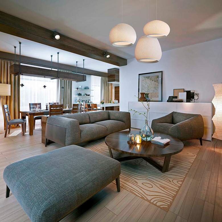 Image 7 Tela 17" LED Pendant in Sand Yellow more views