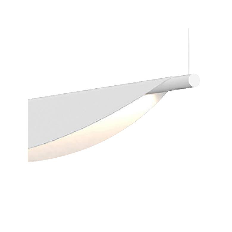 Image 2 Tela™ 40" Wide Satin White LED Island Pendant Light more views