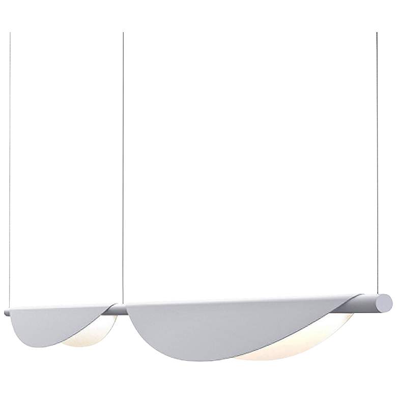 Image 1 Tela™ 78 3/4" Wide Dove Gray LED Island Pendant Light
