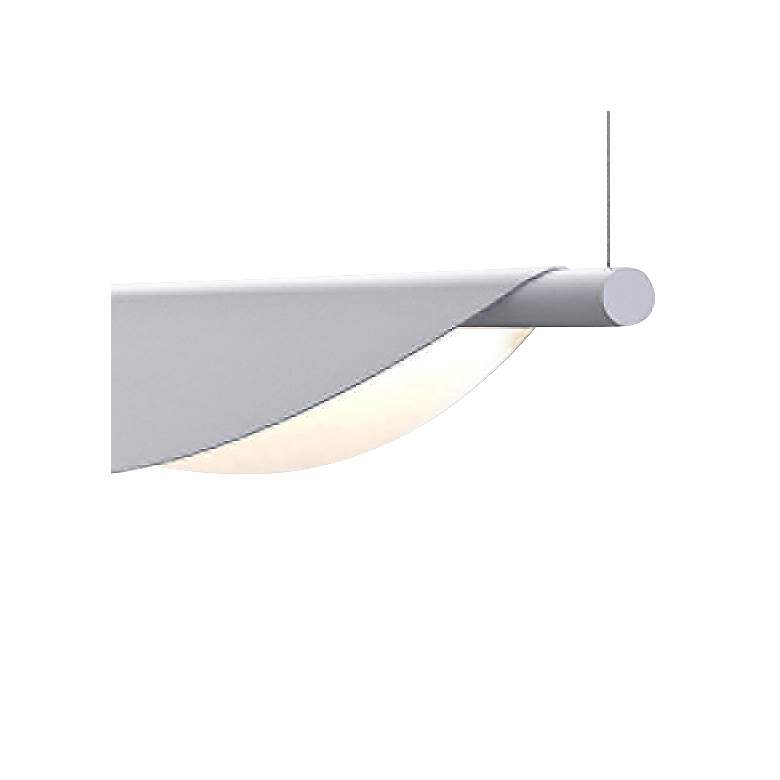 Image 2 Tela&#8482; 78 3/4 inch Wide Dove Gray LED Island Pendant Light more views