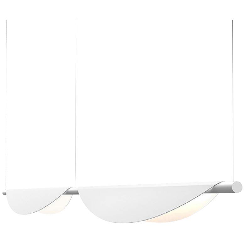 Image 1 Tela&#8482; 78 3/4 inchW Satin White LED Island Pendant Light