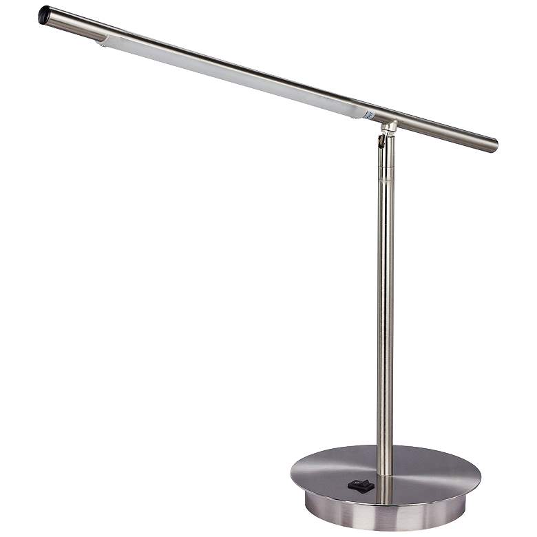 Image 2 Telesco Satin Chrome Modern LED Desk Lamp