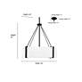 6_Telfar 24" Wide Modern Gold and White Fabric Pendant Light more views