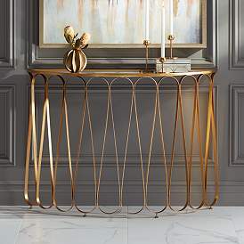 Image2 of Tella 45 1/8" Wide Gold Console Table