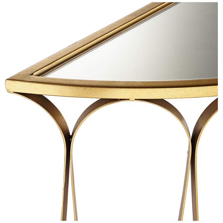 Image 4 Tella 45 1/8 inch Wide Gold Console Table more views