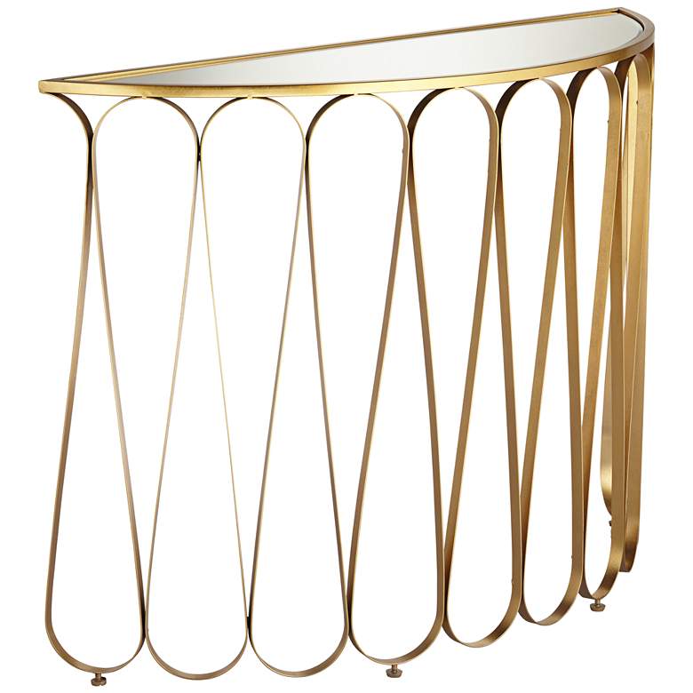 Image 6 Tella 45 1/8" Wide Gold Console Table more views