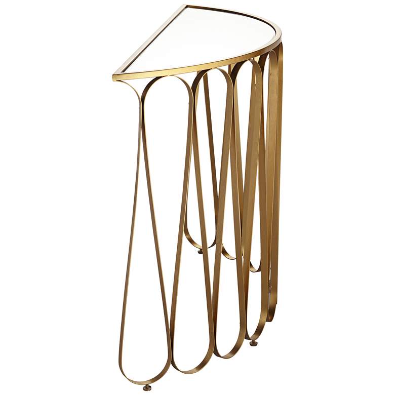 Image 7 Tella 45 1/8 inch Wide Gold Console Table more views