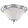 Teller; 3 Light; Flush Dome Fixture with Frosted Etched Glass