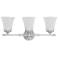 Teller; 3 Light; Vanity Fixture with Frosted Etched Glass