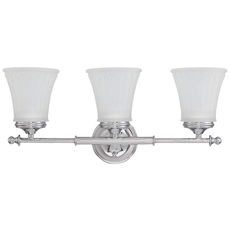 Image 1 Teller; 3 Light; Vanity Fixture with Frosted Etched Glass