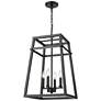 1_Tellsa 15" Wide 4-Light Pendant in Matte Black