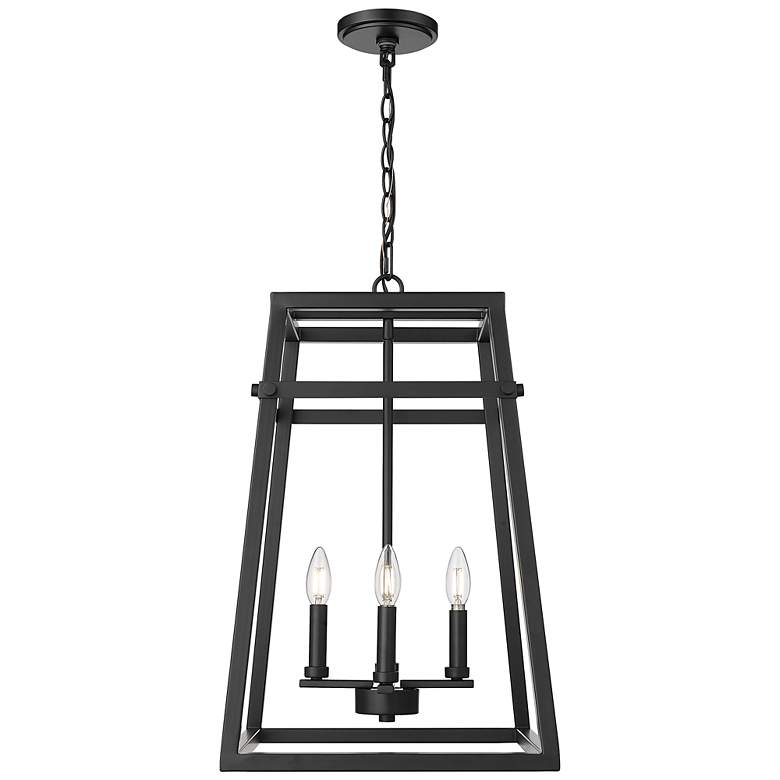 Image 2 Tellsa 15" Wide 4-Light Pendant in Matte Black more views