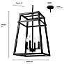 7_Tellsa 15" Wide 4-Light Pendant in Matte Black more views