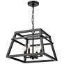 1_Tellsa 16" Wide 4-Light Pendant in Matte Black