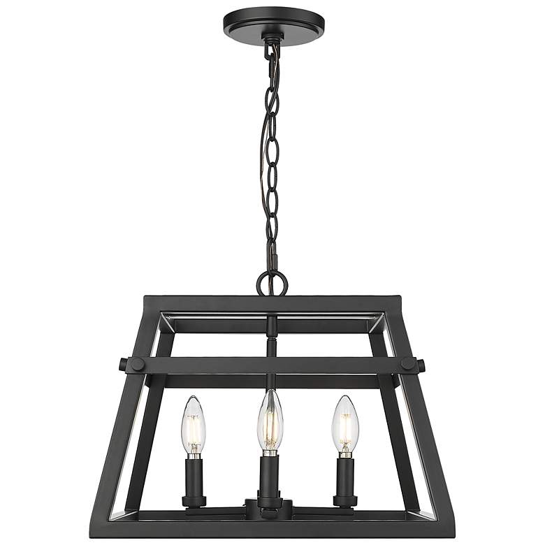 Image 2 Tellsa 16" Wide 4-Light Pendant in Matte Black more views