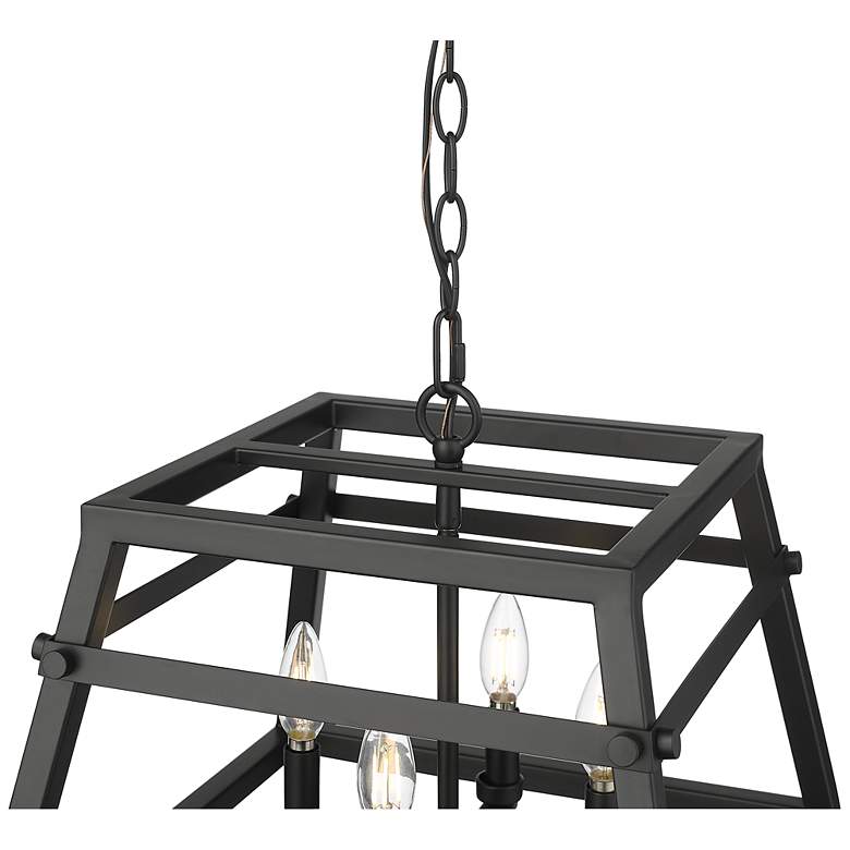 Image 4 Tellsa 16" Wide 4-Light Pendant in Matte Black more views