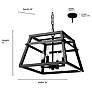 7_Tellsa 16" Wide 4-Light Pendant in Matte Black more views