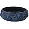 Telus 12 1/2" Wide Dark Blue Ceramic Bowl