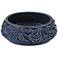 Telus 9 1/4" Wide Dark Blue Ceramic Bowl