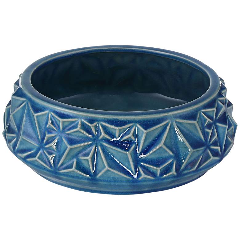 Image 1 Telus 9 1/4" Wide Light Blue Ceramic Bowl