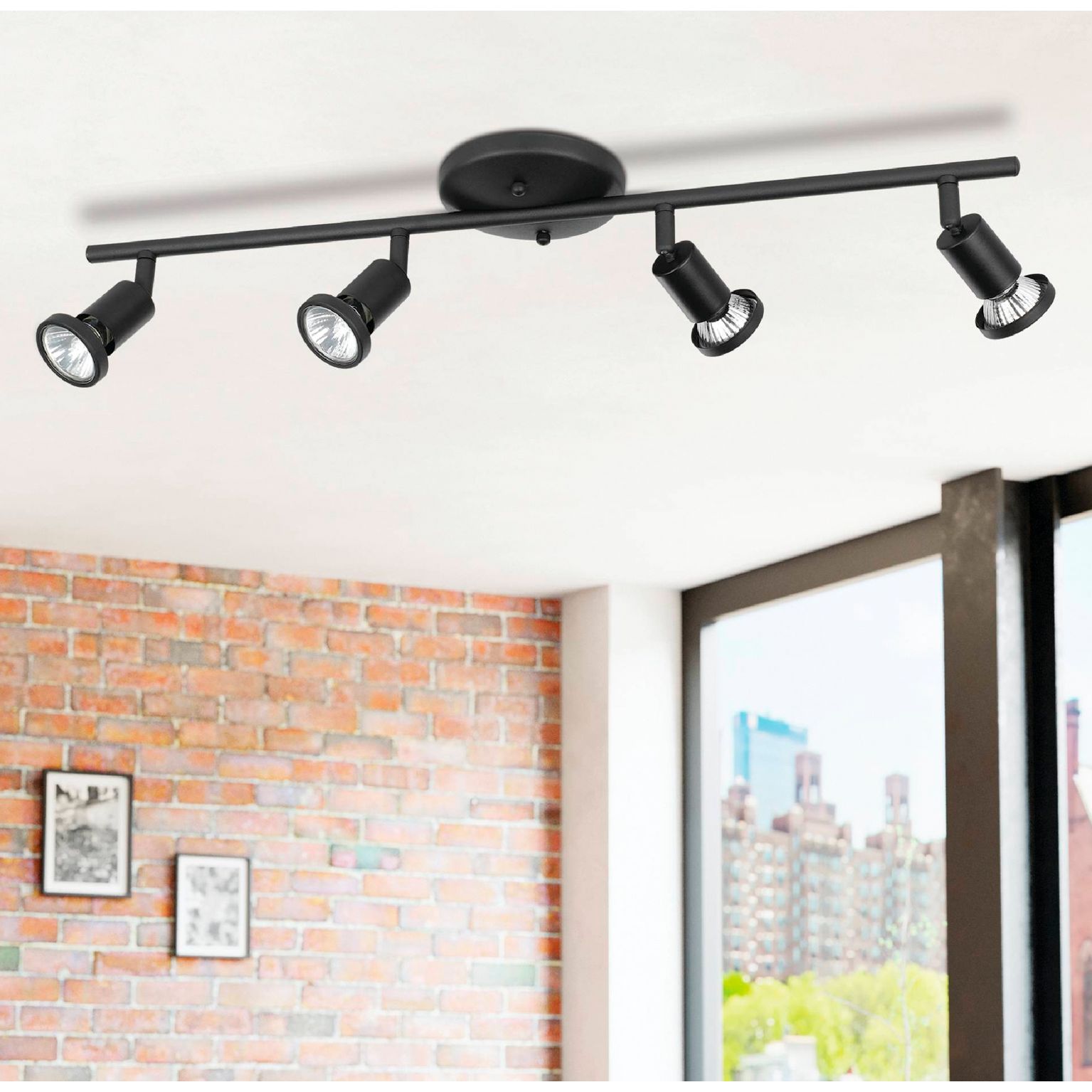 Image Temendo 4 Lt Fixed Track Light Structured Black Finish, 40W