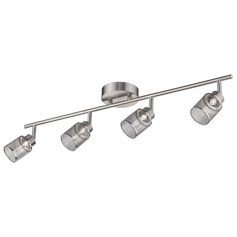 Image 1 Temmar 4-Light LED Flush Mount Track Lighting - Brushed Nickel Finish
