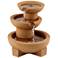 Tempe Rustic Tiered Bowl 21" High Outdoor Floor Fountain